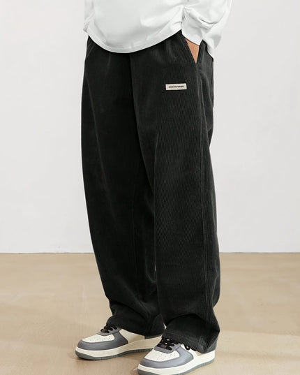 Emil | Pantalon décontracté en velours côtelé à jambes larges pour hommes