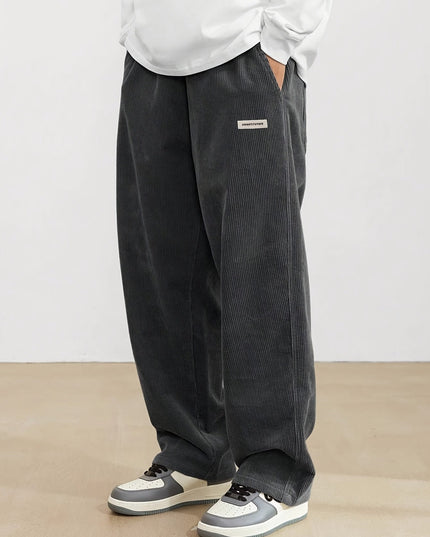 Emil | Pantalon décontracté en velours côtelé à jambes larges pour hommes