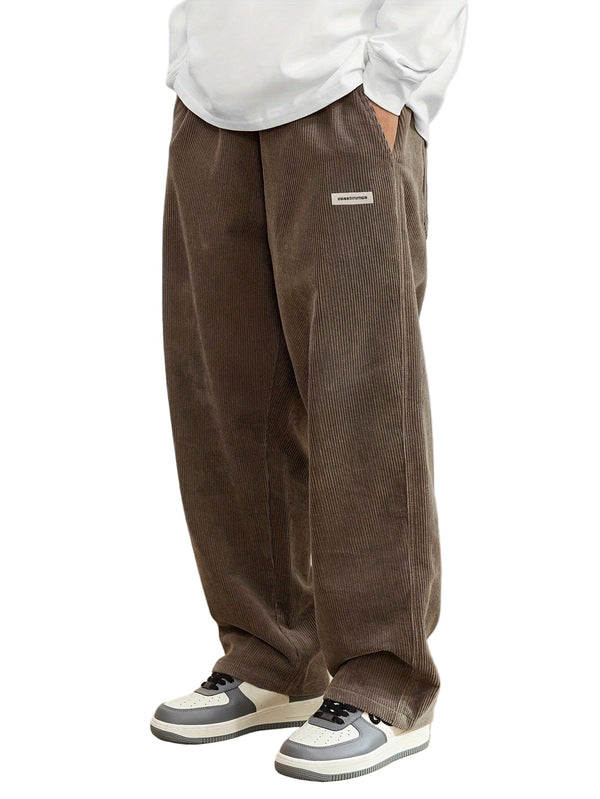 Emil | Pantalon décontracté en velours côtelé à jambes larges pour hommes